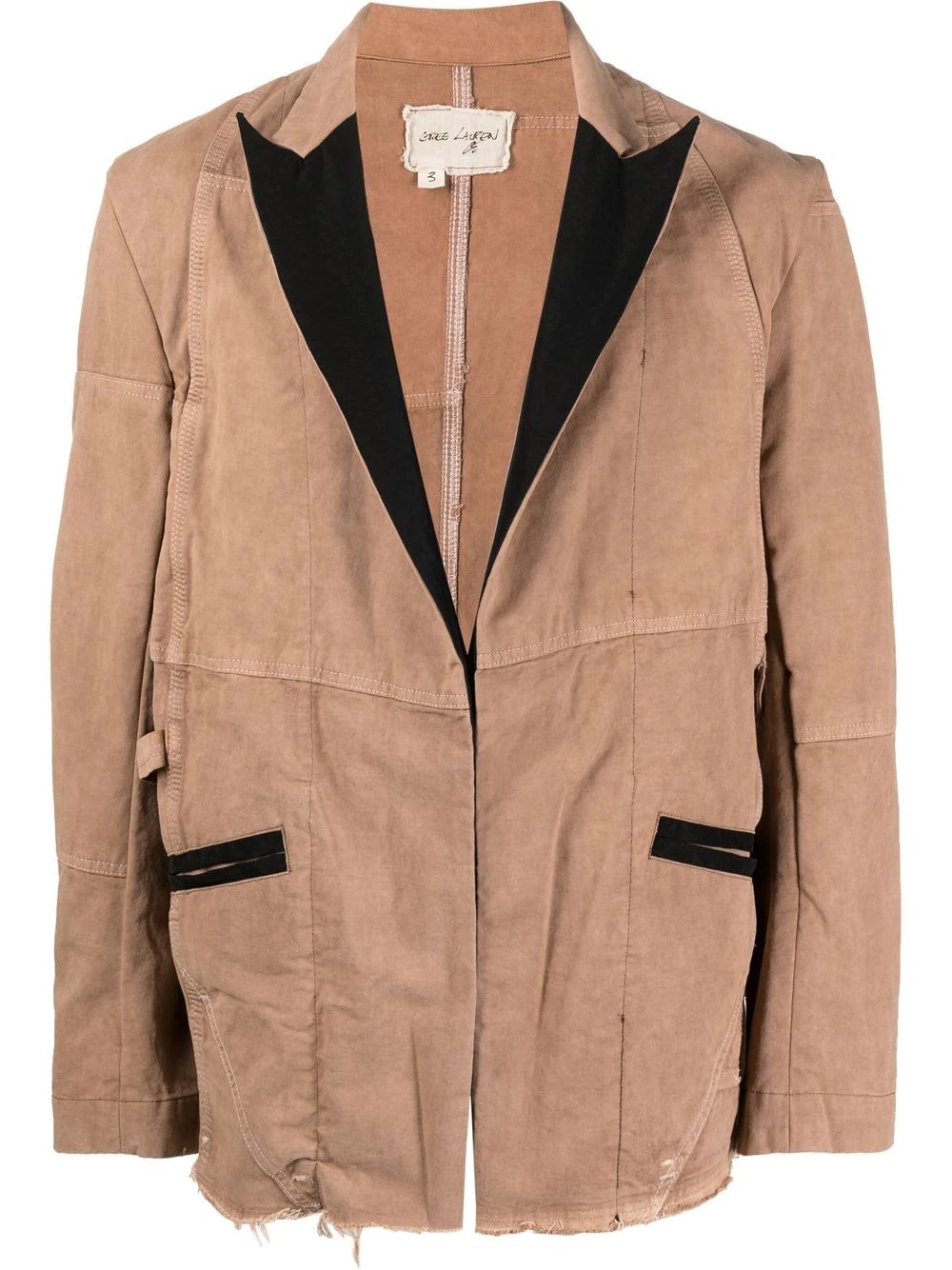two-tone peak-lapels blazer - 1