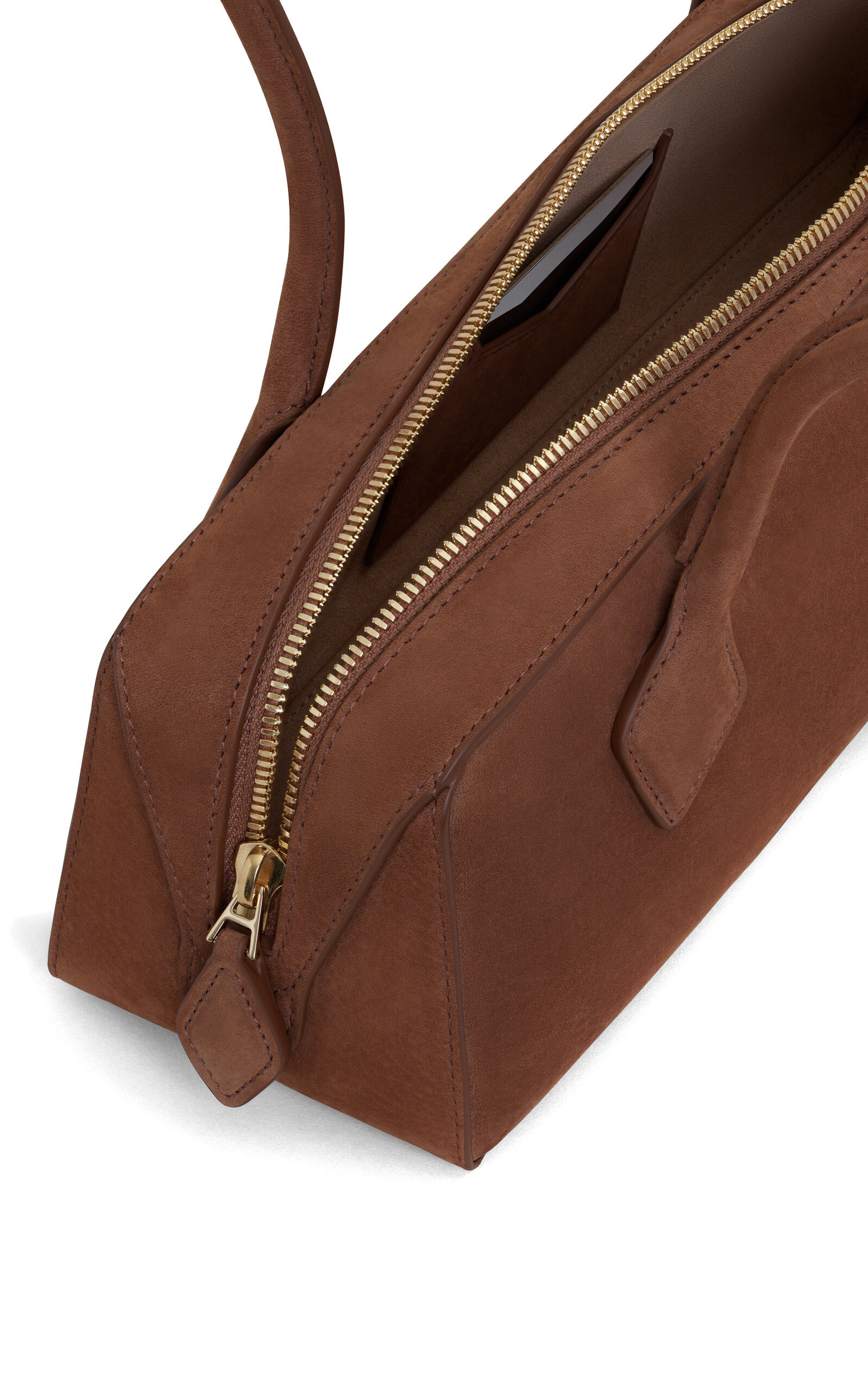 Le Teckel Medium Nubuck Bag brown - 4