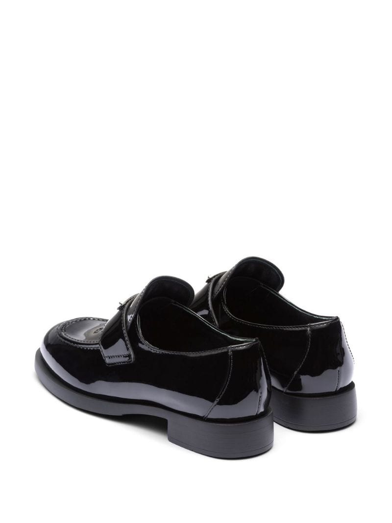 triangle-logo patent-leather loafers - 3