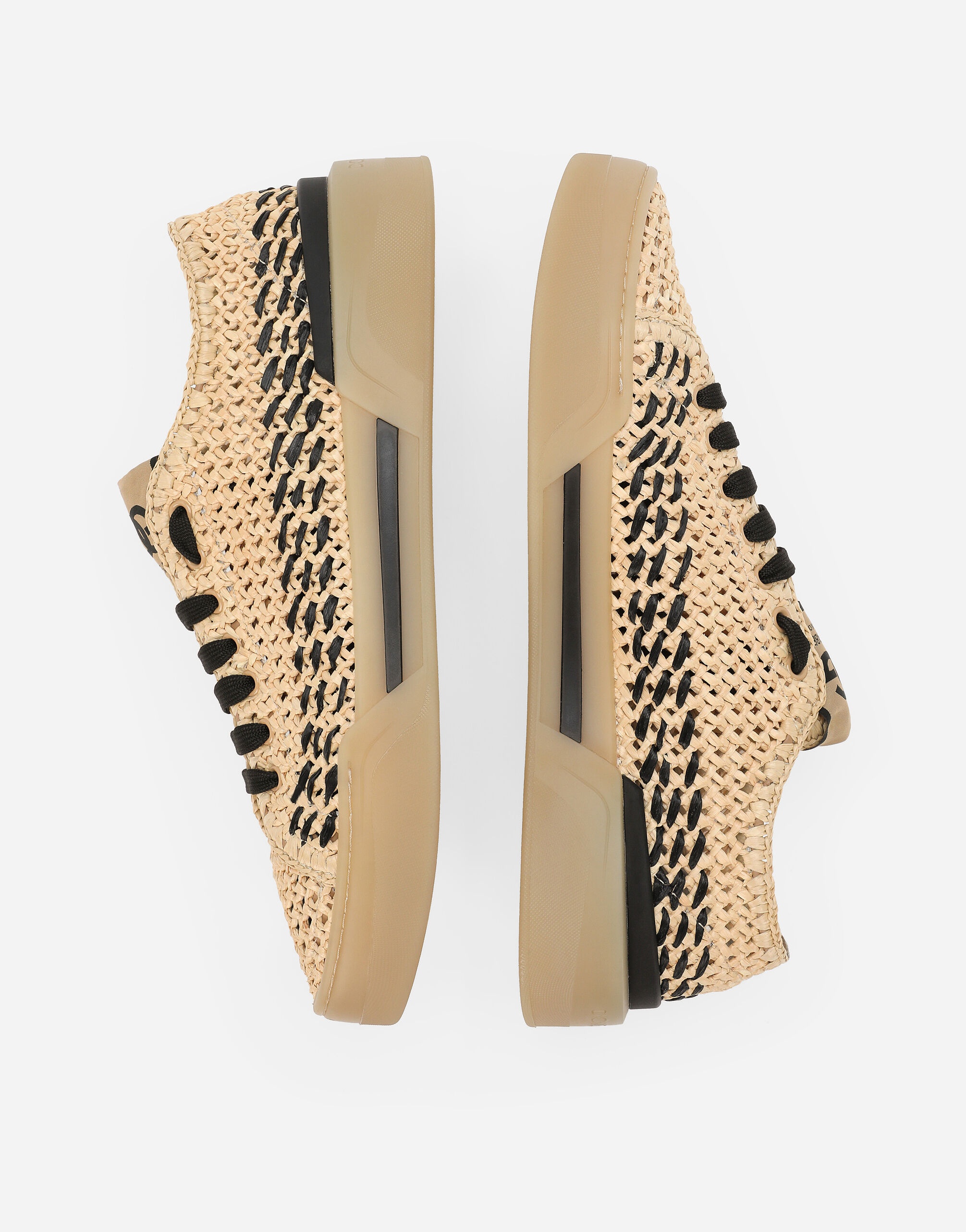 Macramé raffia New Roma sneakers - 5