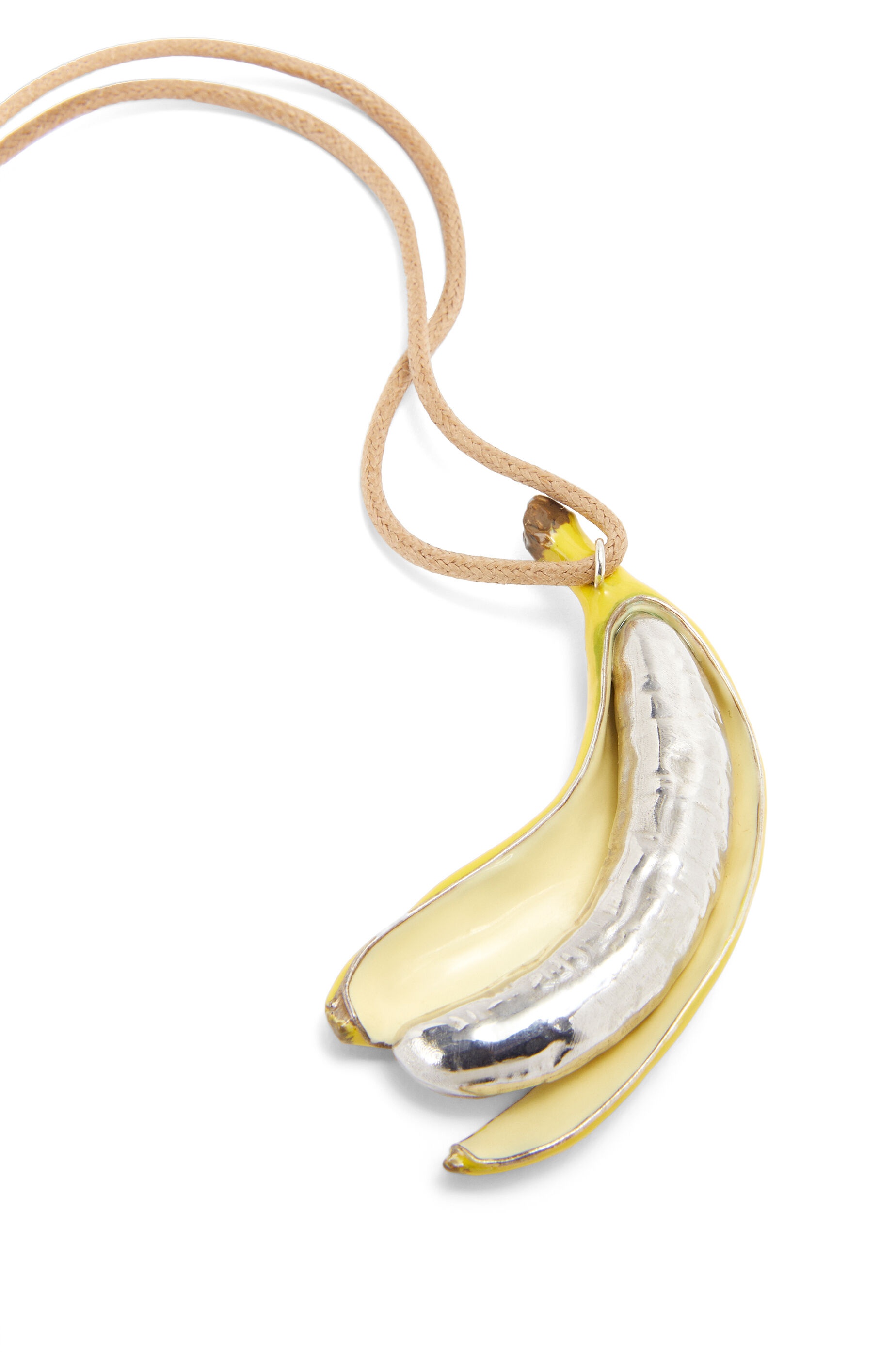 Banana pendant necklace in sterling silver and enamel - 2