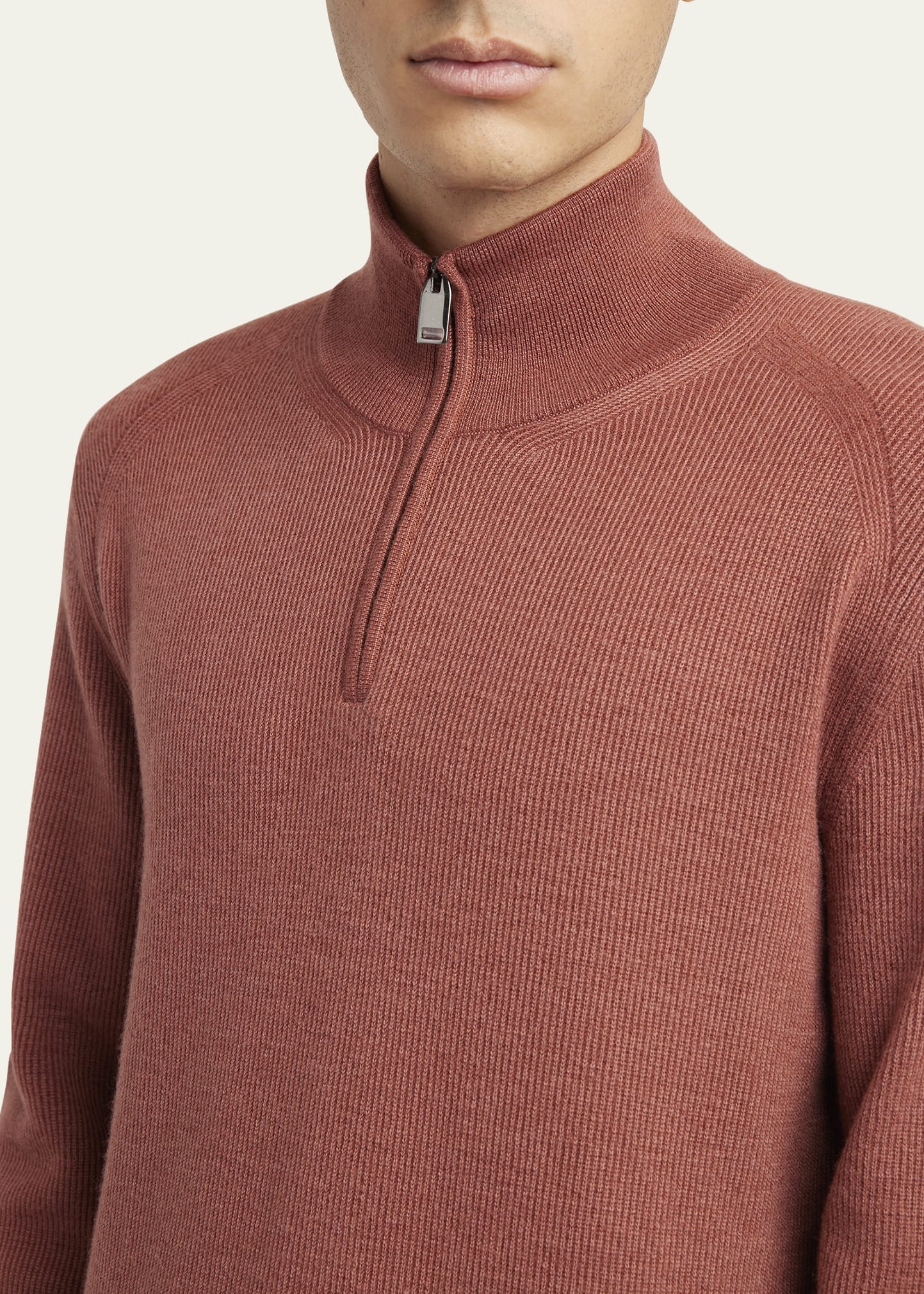 Men's Cashmere Quarter-Zip Sweater - 5