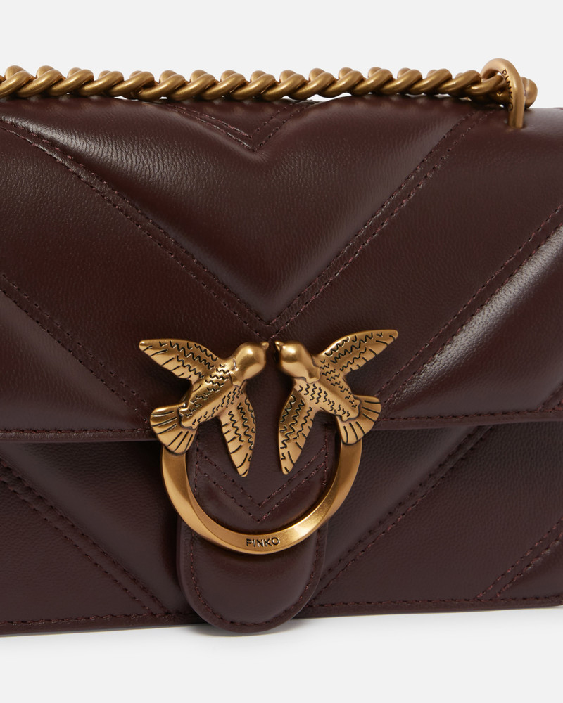 LOVE BAG MINI CHEVRON-QUILTED NAPPA LEATHER CROSSBODY BAG 3