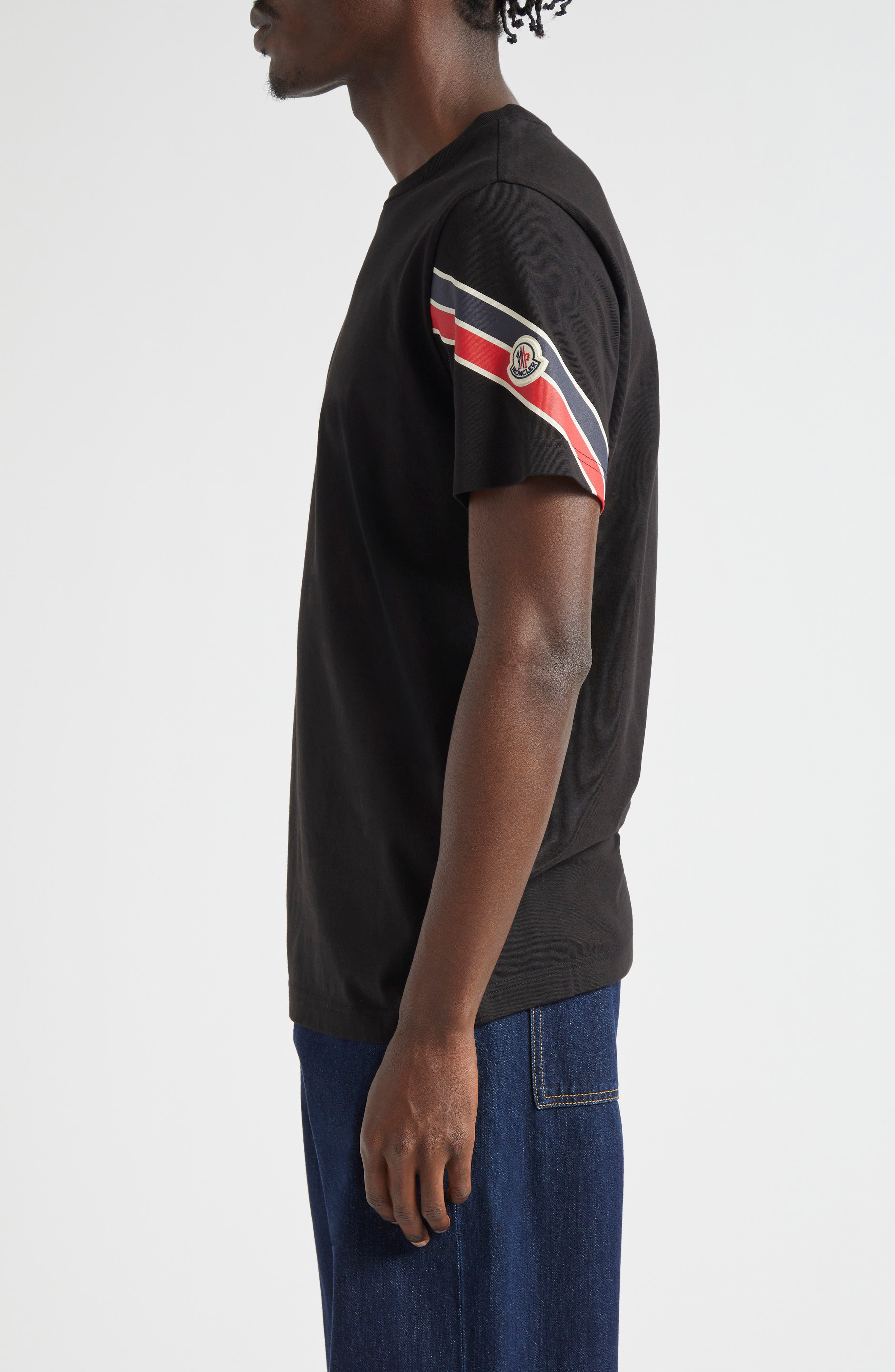 Stripe Logo Cotton T-Shirt - 3