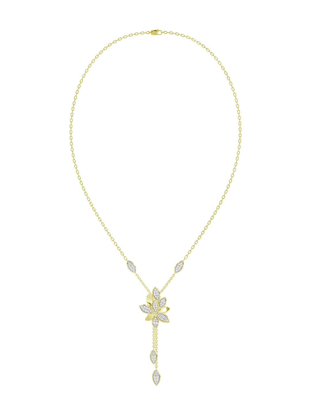 WILD FLOWER YELLOW GOLD Y NECKLACE - 1