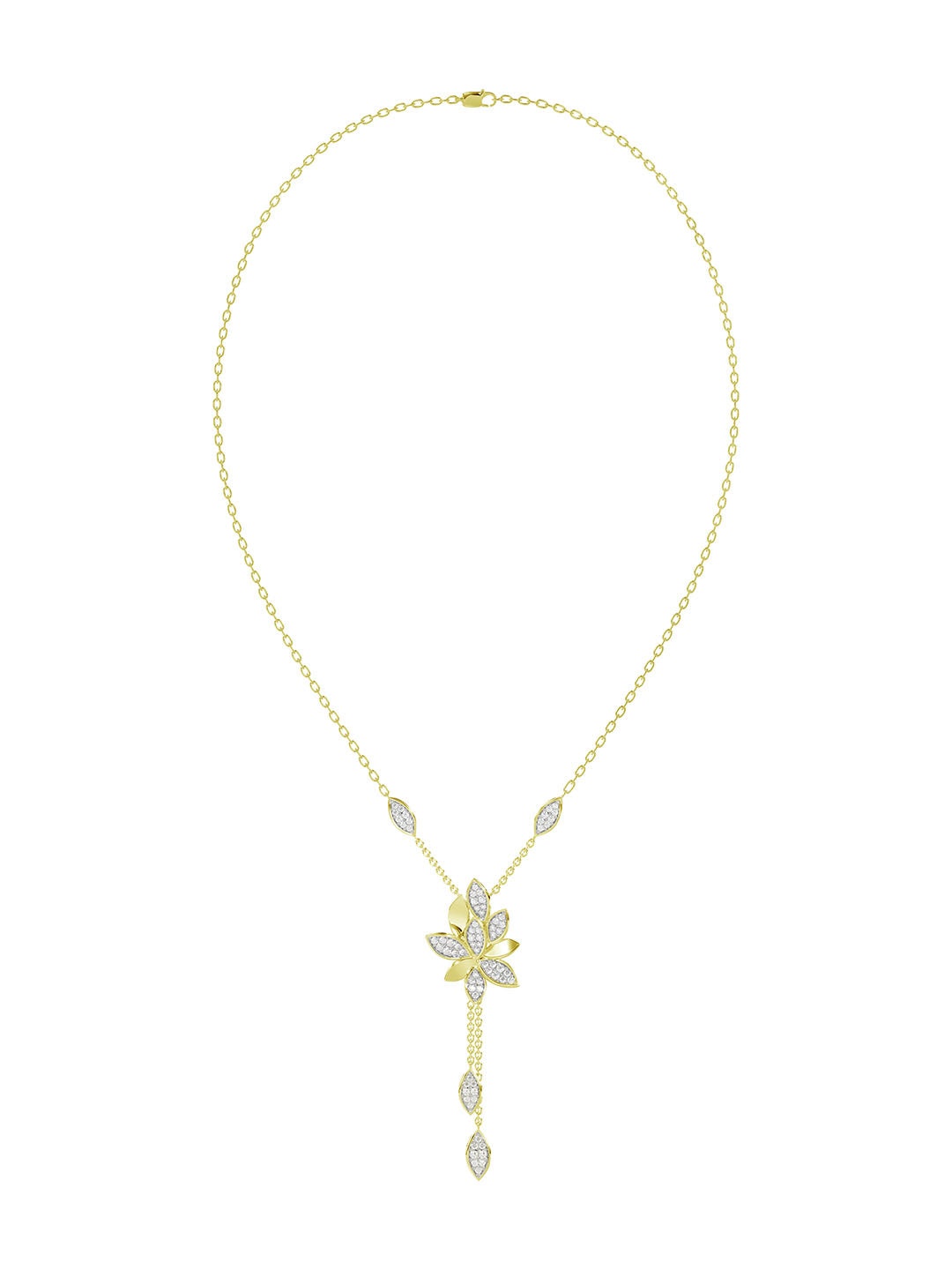 WILD FLOWER YELLOW GOLD Y NECKLACE - 1