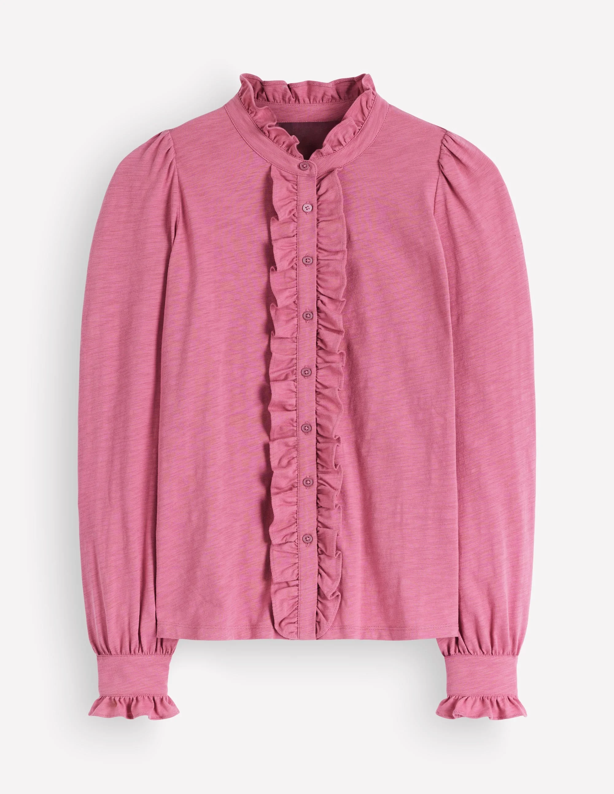 Mega Frill Blouse-Pink Heather - 1