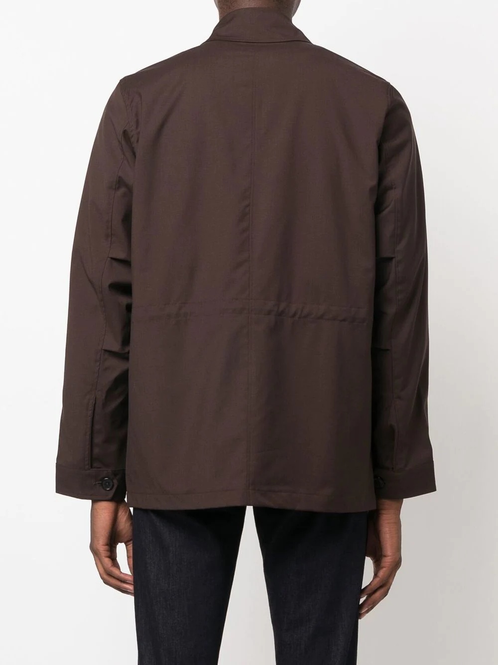 pocket-detail shirt jacket - 4