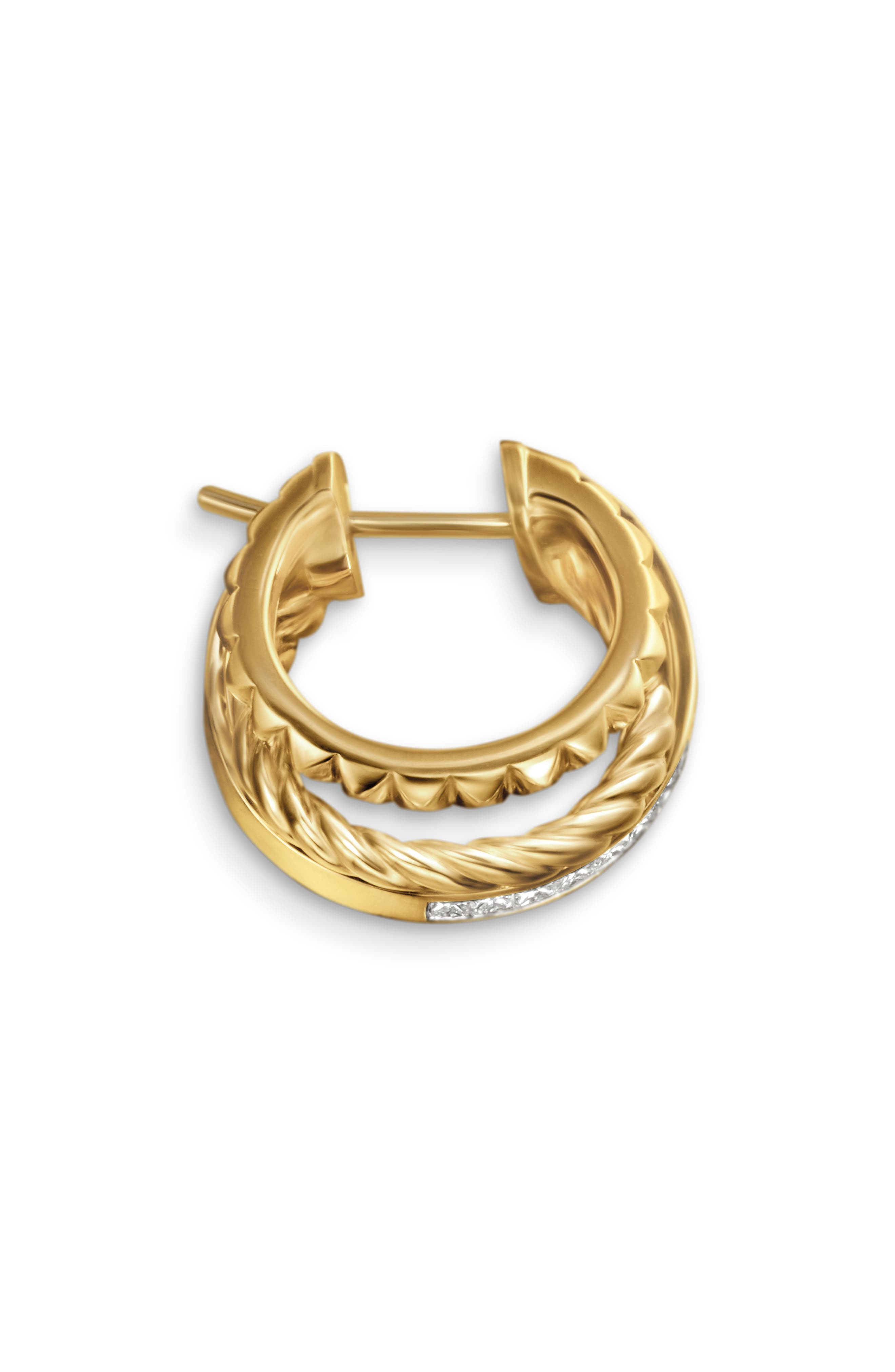 David Yurman Crossover Trio Multirow Hoop Earrings in 18K Gold at Nordstrom - 4
