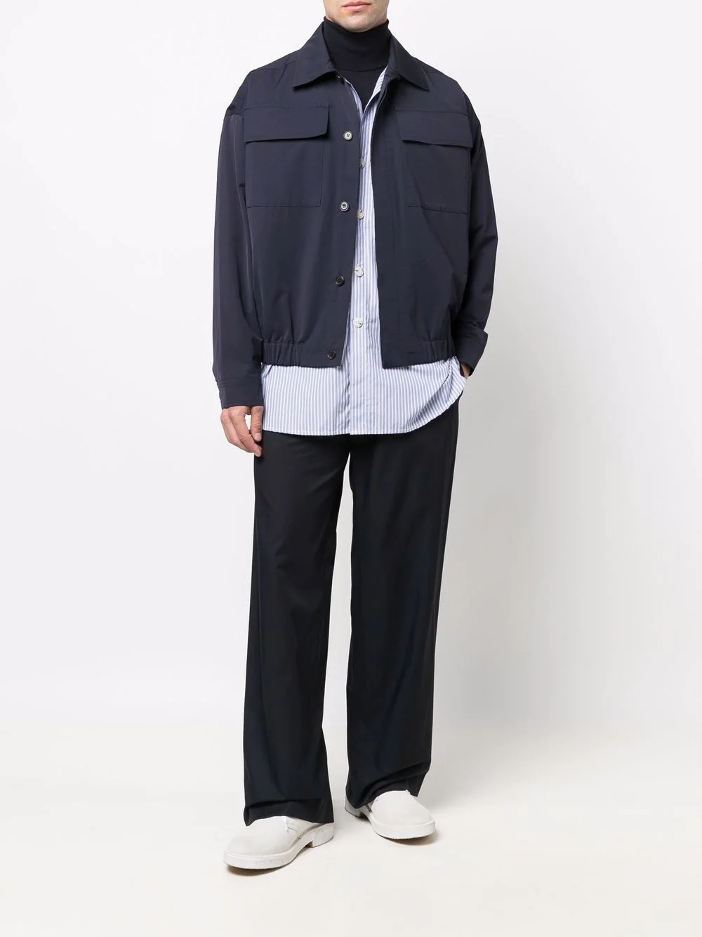 elasticated-hem lightweight jacket - 2