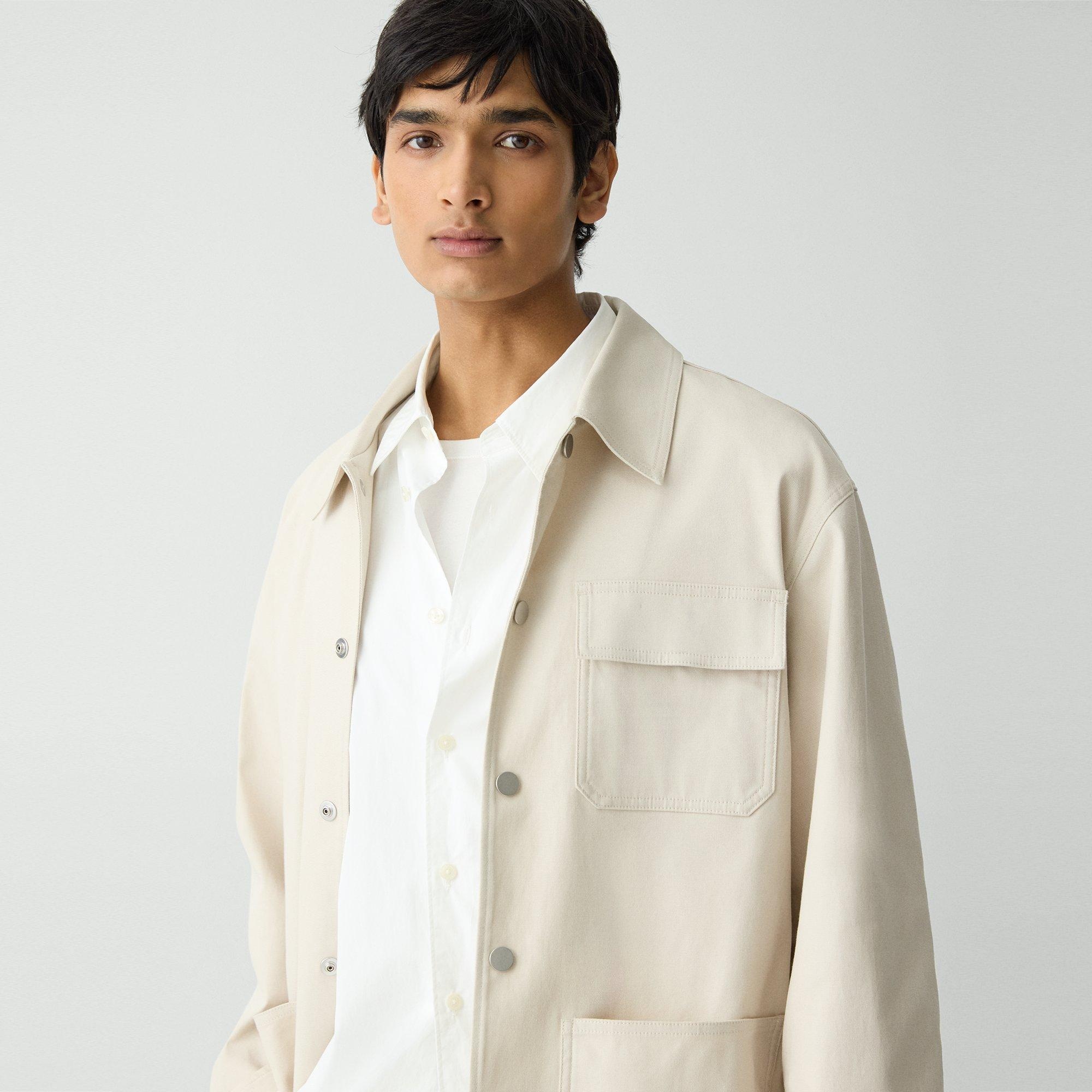 Utility Coat in Stretch Cotton Canvas - 5