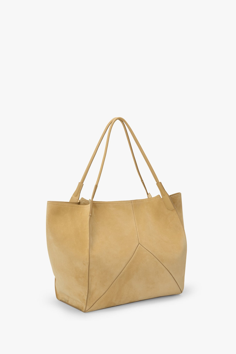 XL Victoria Tote In Sand Suede 2