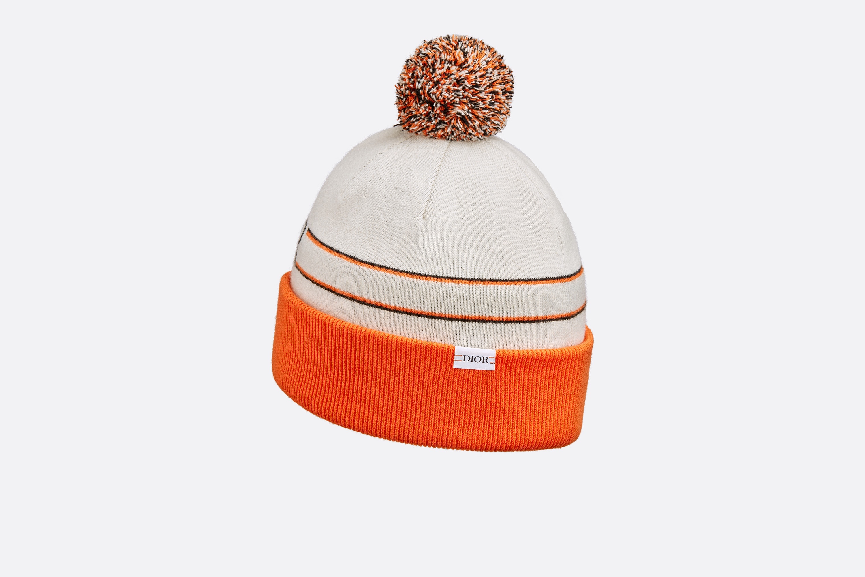 'DIOR' Band Pompon Beanie - 3