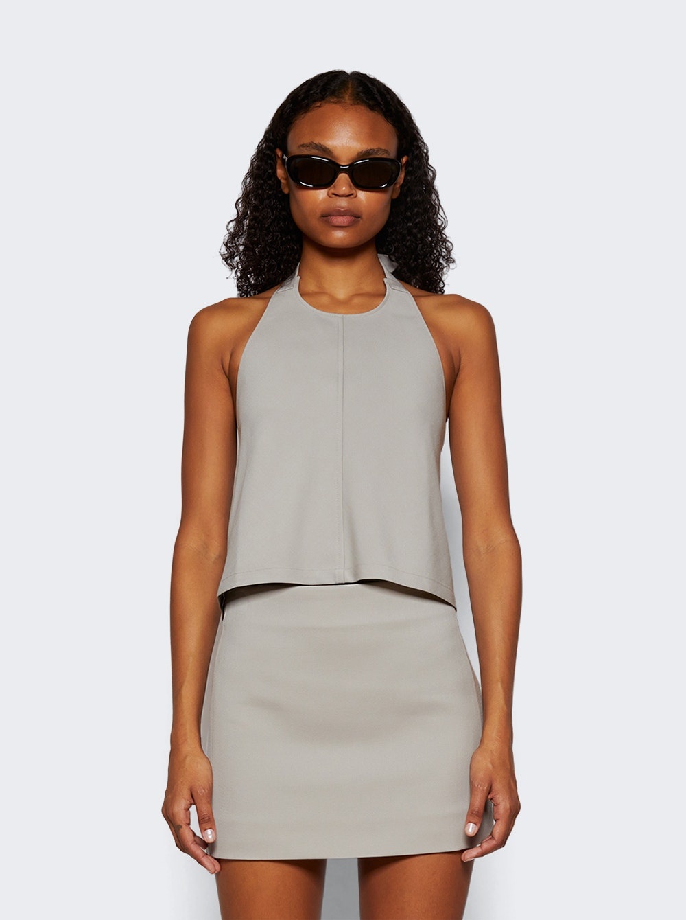 Column Mini Skirt Cement Grey - 3