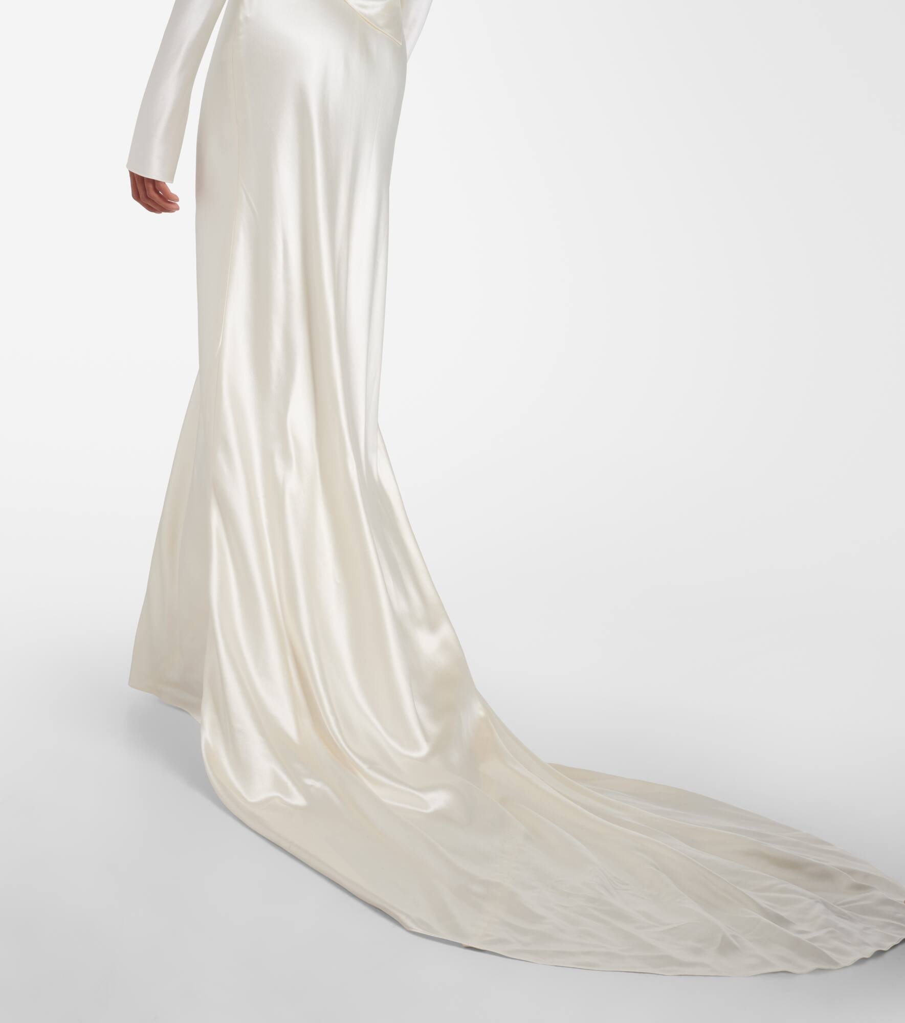 Bridal Simone wool and silk satin gown - 6