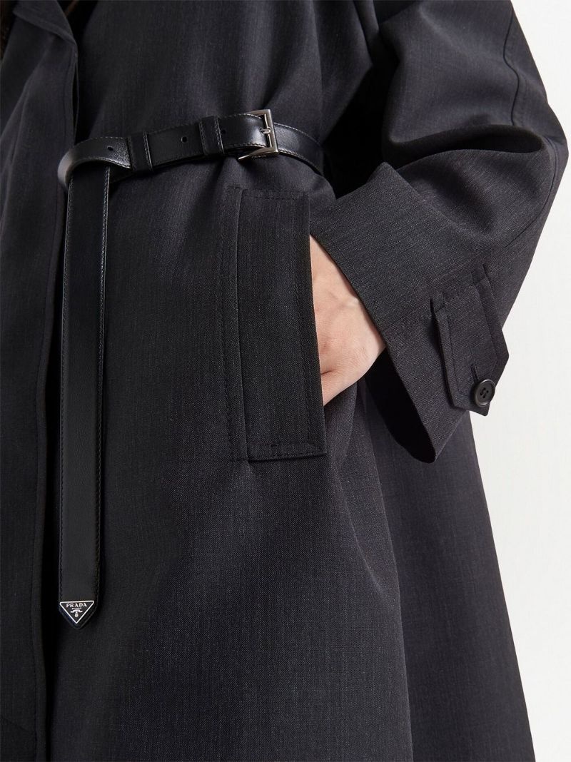 コート PRADA | Single-breasted kid mohair coat Prada single-breasted kid mohair coat | farfetch | REVERSIBLE