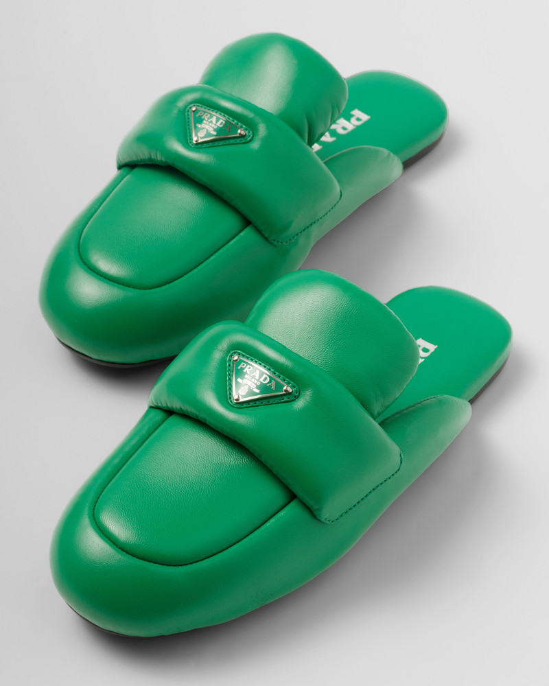 Soft padded nappa leather sabots 6