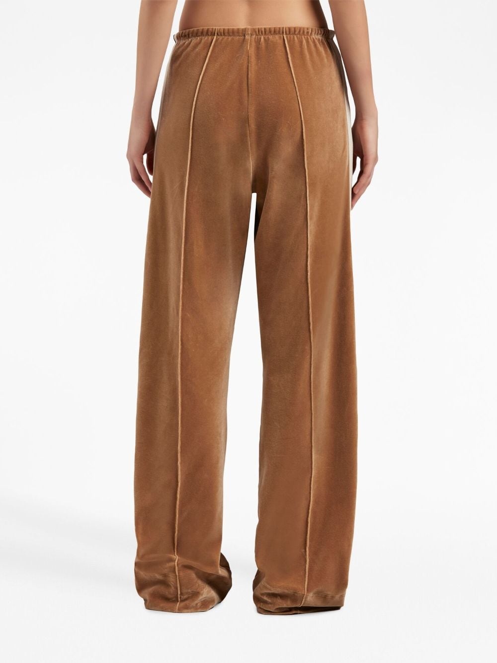 wide-leg velvet track pants - 5