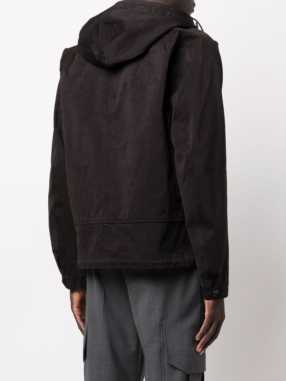 zip-up cotton hooded jacket - 4