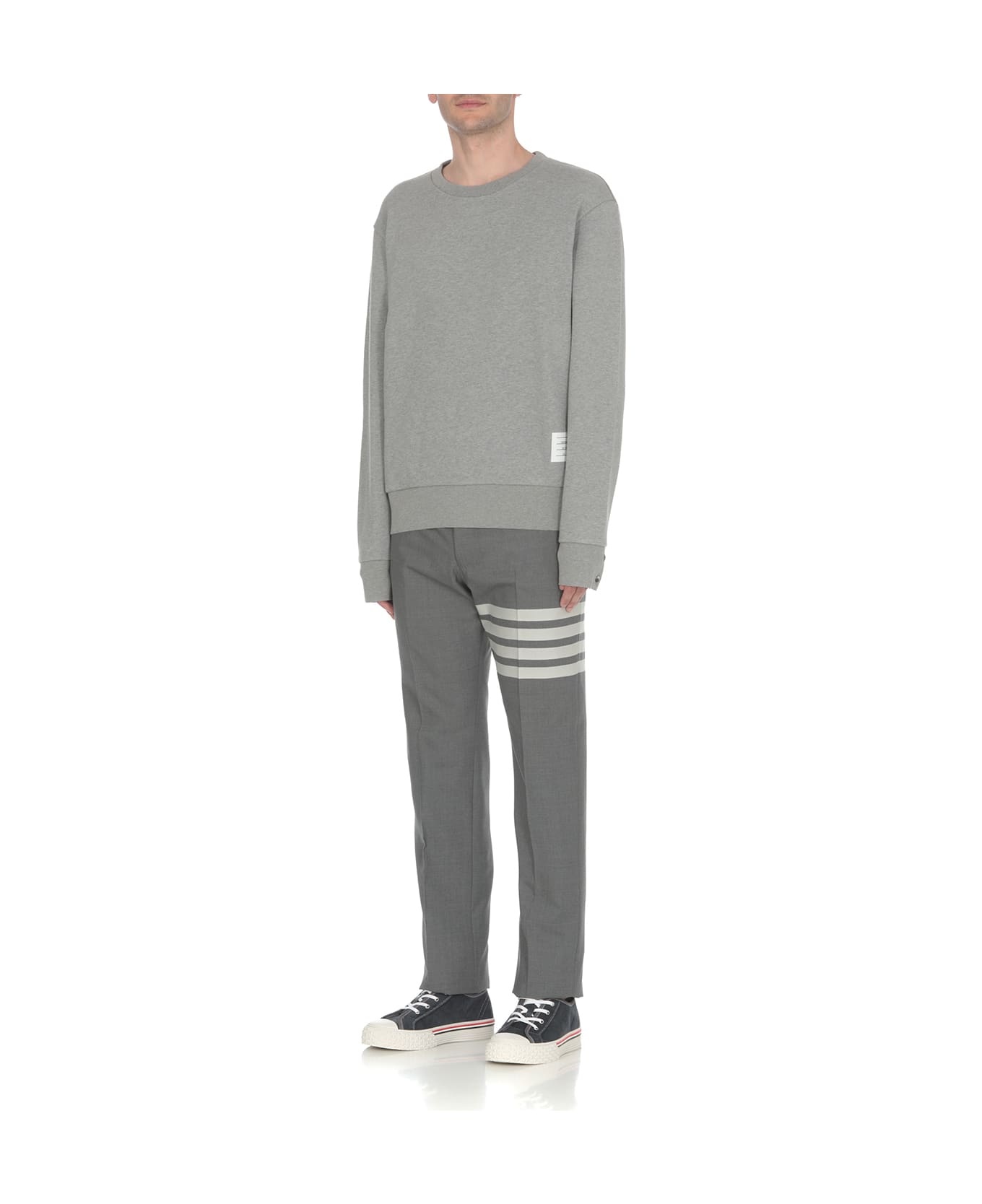 Sweatshirt With Tricolor Inlay - 3