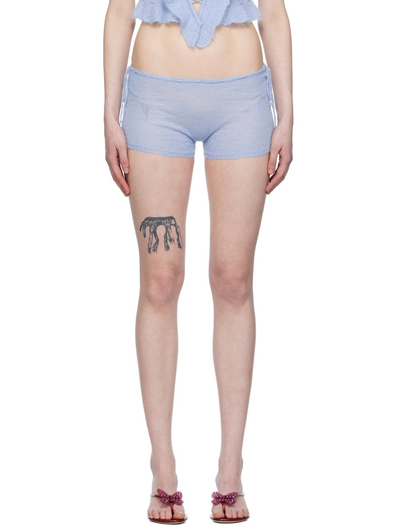 Blue Drawstring Shorts - 1