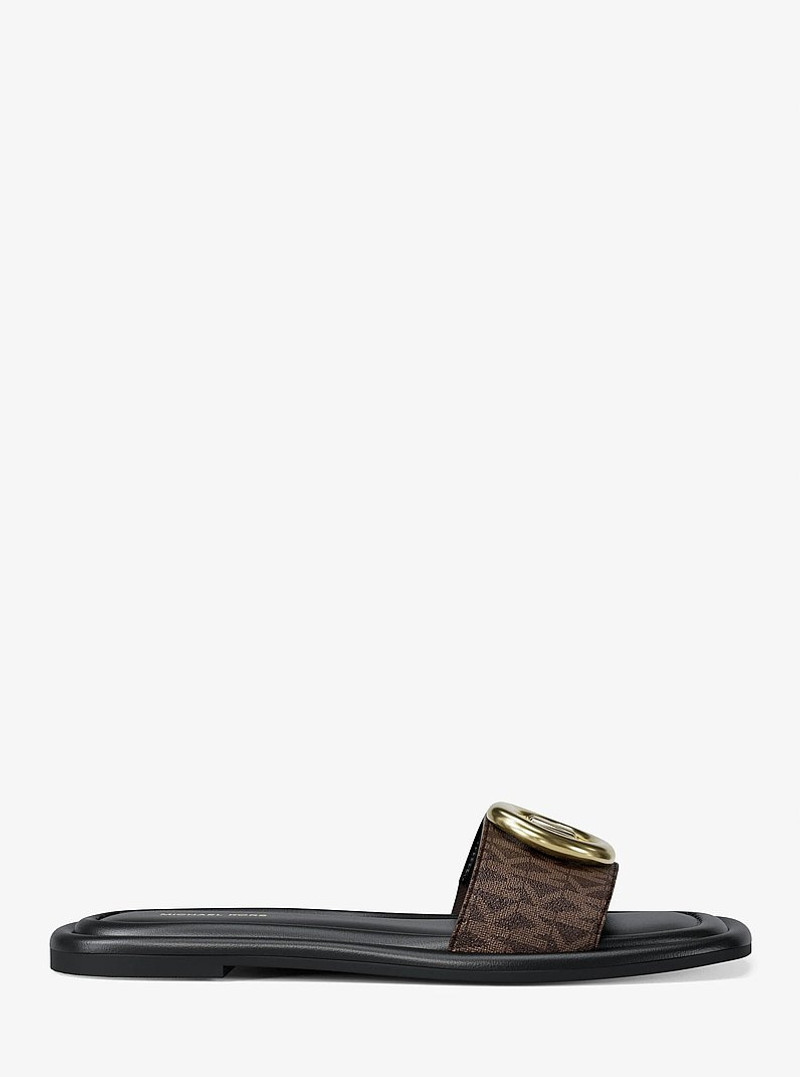 MICHAEL KORS Milan Signature Logo Slide Sandal outlook