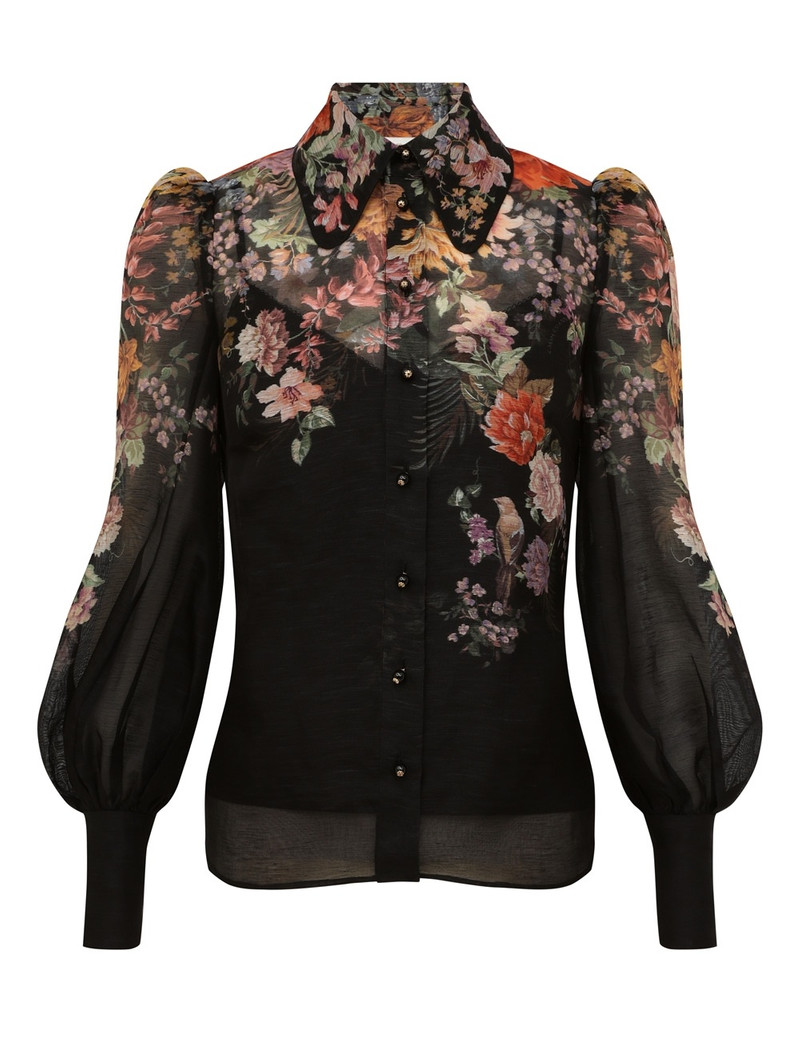 PAVILION TIE NECK BLOUSE 1
