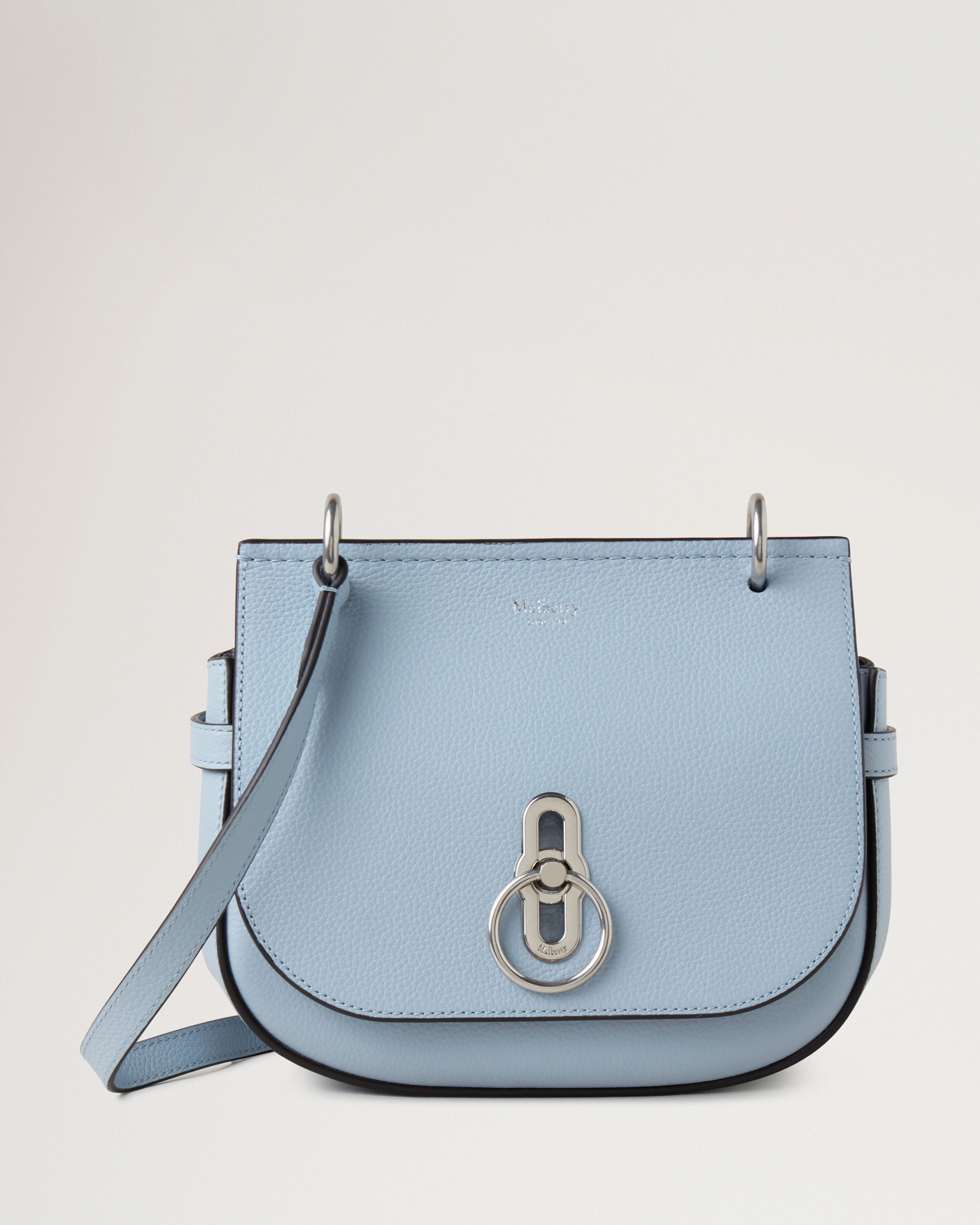 Small Amberley Satchel Poplin Blue Small Classic Grain - 1