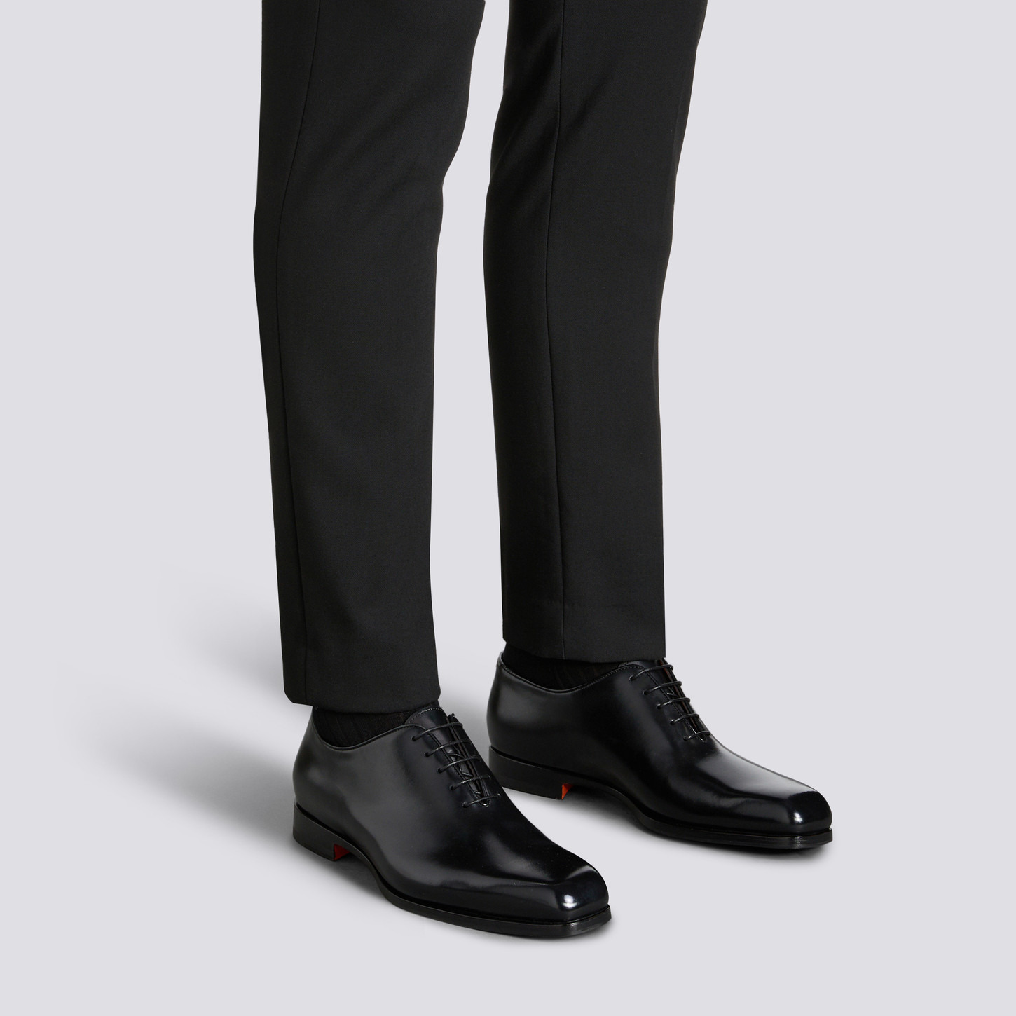 Men's black leather Oxford shoe - 2