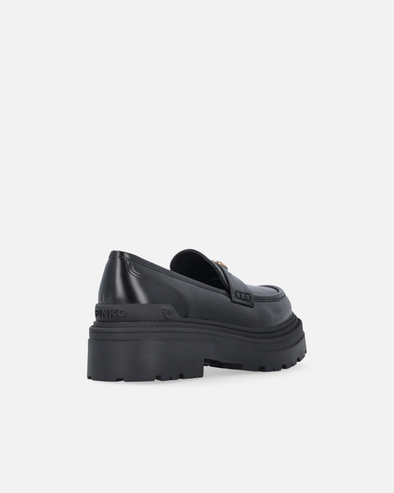 LEATHER MOCCASINS WITH LOVE BIRDS LOGO 3