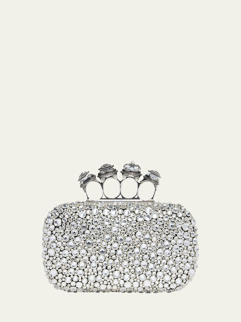 Skull Spider Four Ring Crystal Clutch Bag 1