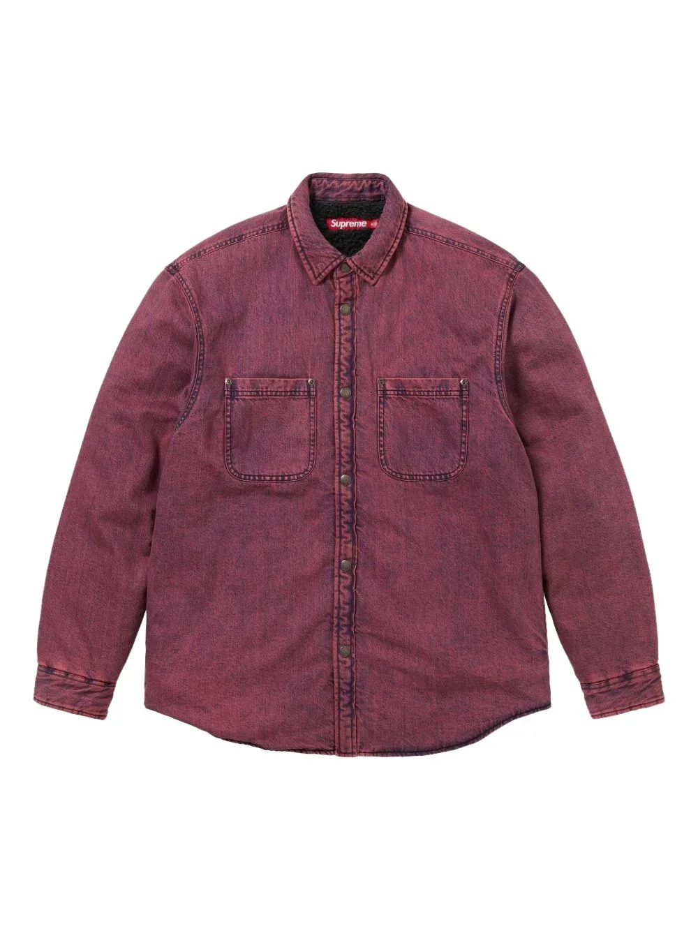 Shearling Lined denim shirt - 1