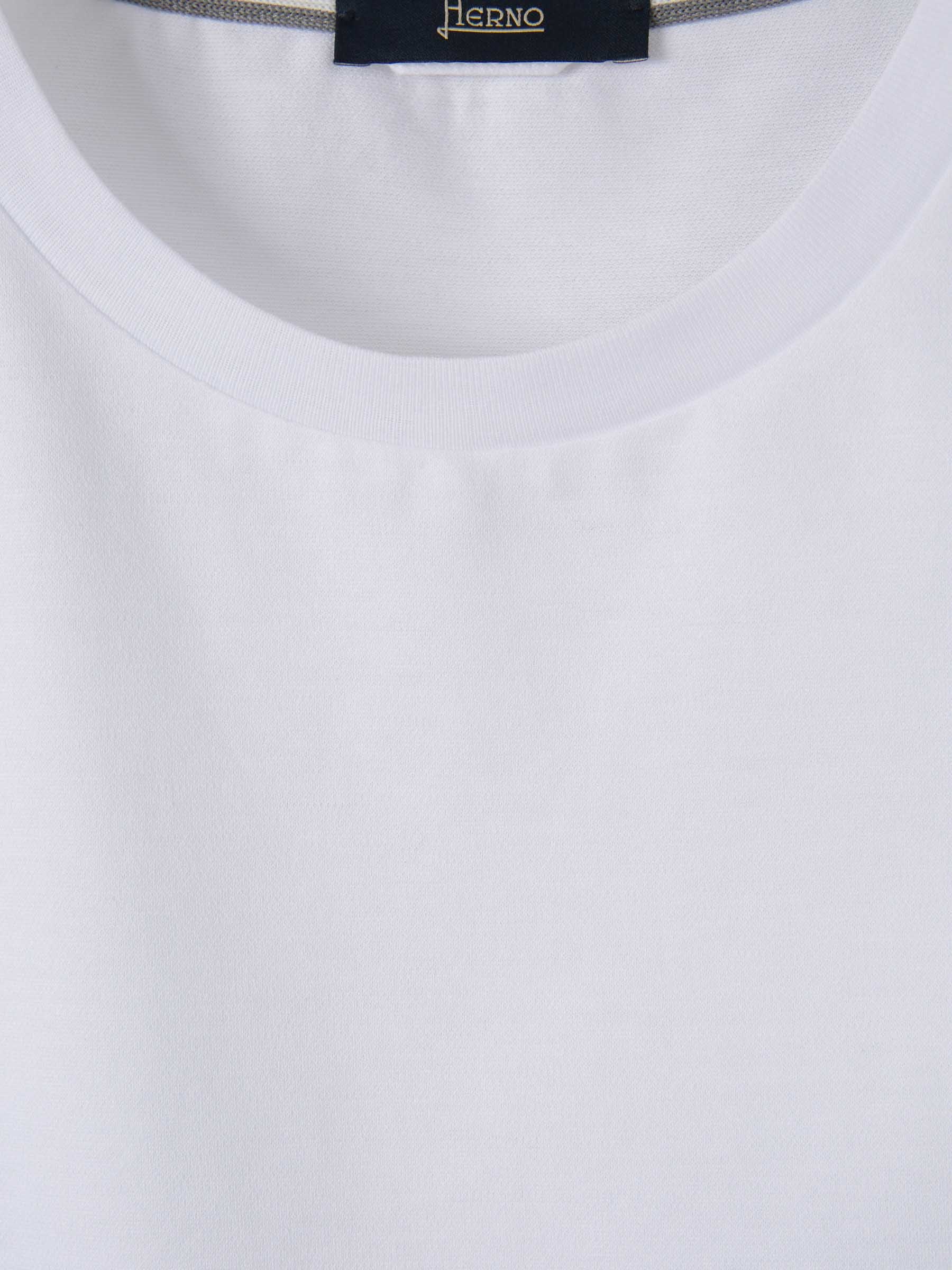 【関税＆送料込み】Herno Plain Cotton T-Shirt T-SHIRT CON INCOLLATURE E TASCA in White for Men | Herno®