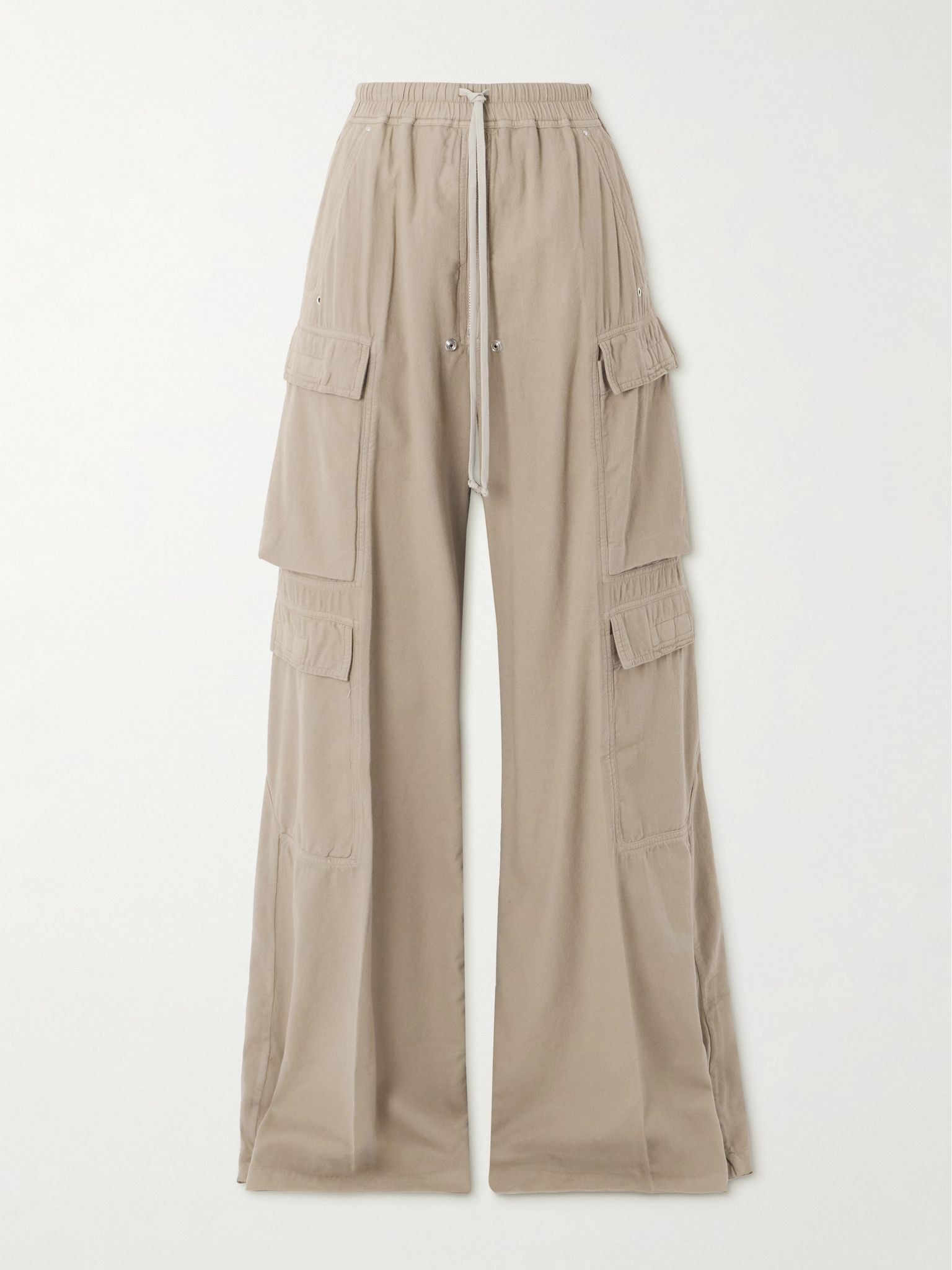 Jumbo Belas cotton-twill wide-leg cargo pants Beige - 1