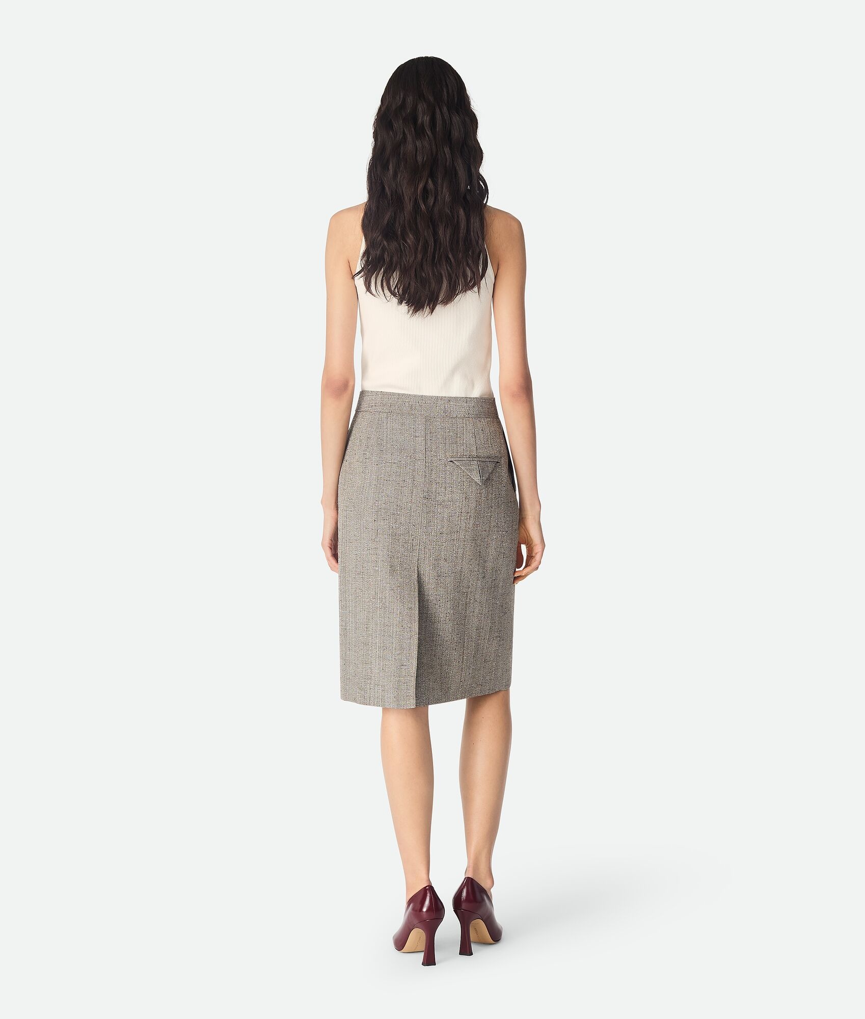 Viscose And Silk Skirt - 3
