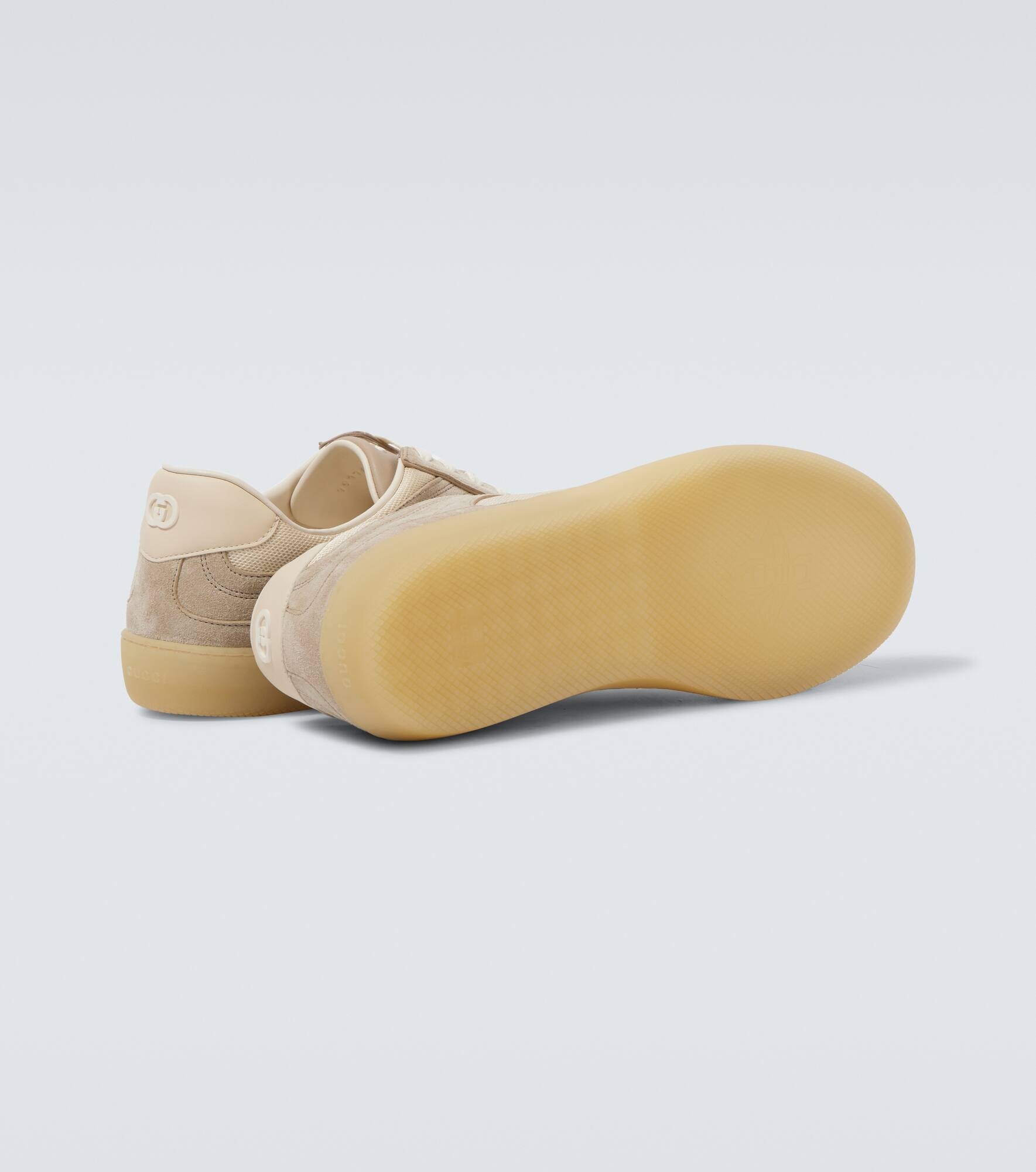 Interlocking G suede-trimmed sneakers - 7
