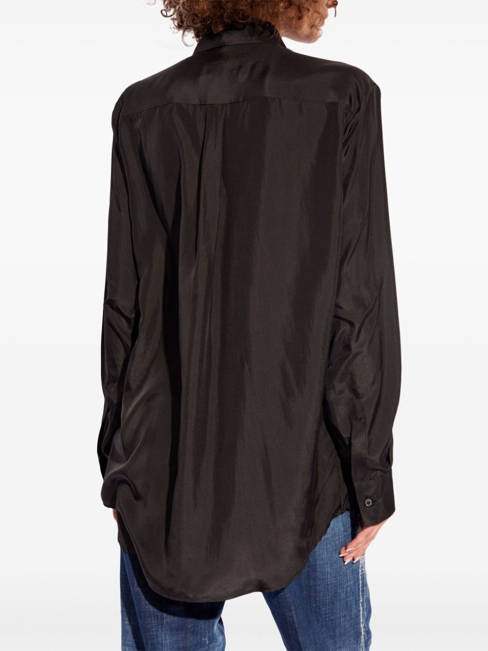 silk button up shirt - 4