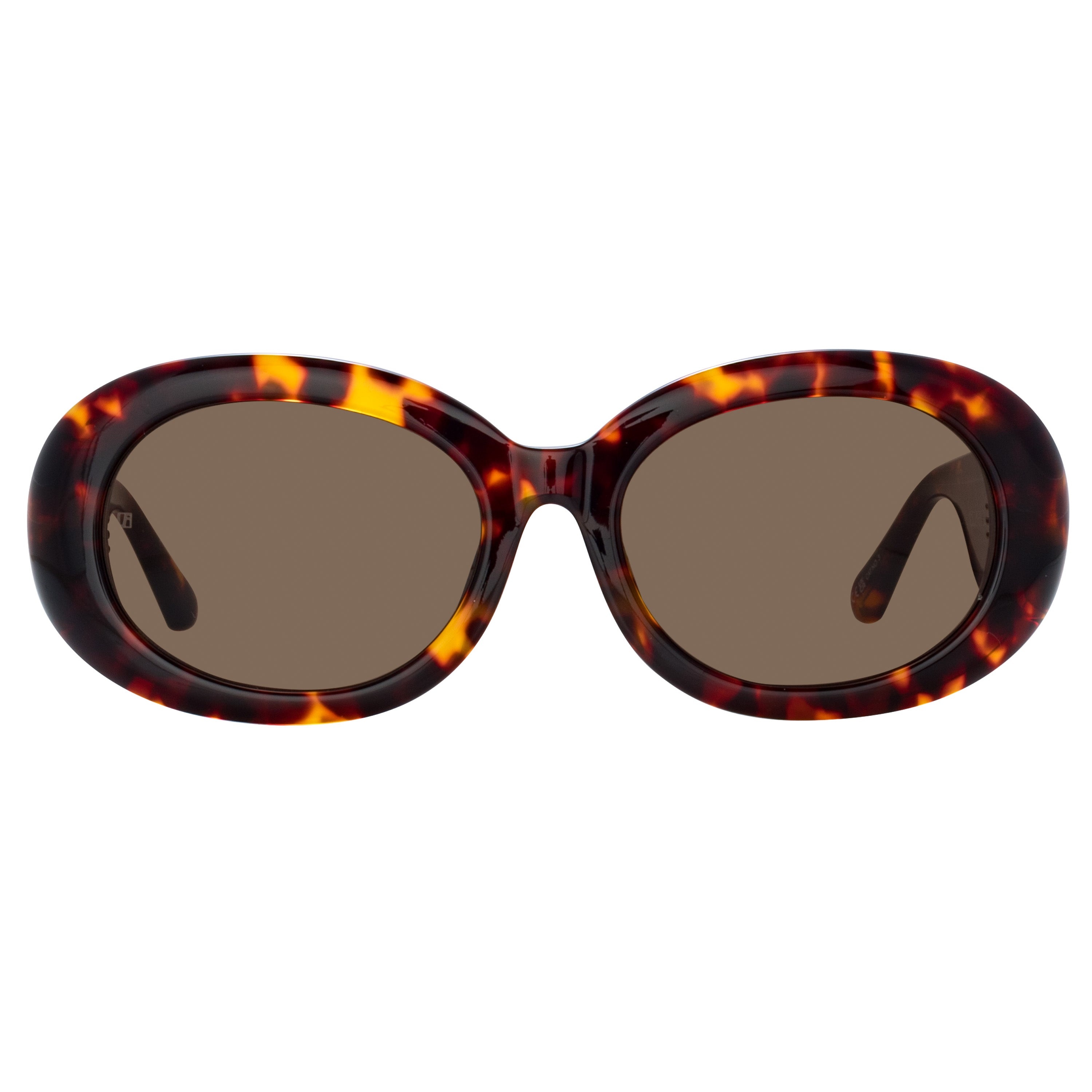 LINA OVAL SUNGLASSES IN TORTOISESHELL - 1