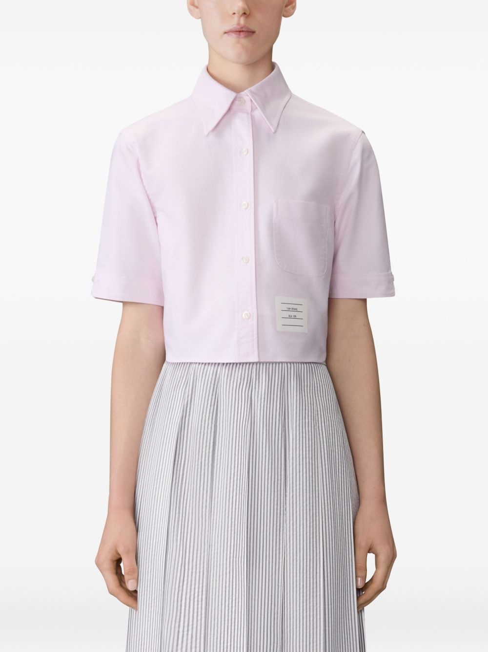 logo-patch short-sleeve shirt - 3