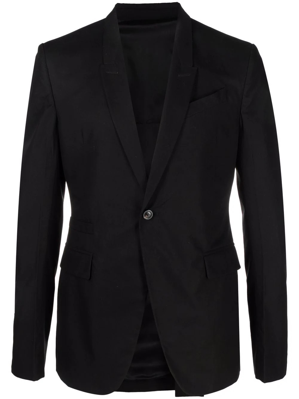 narrow-lapel single-breasted blazer - 1