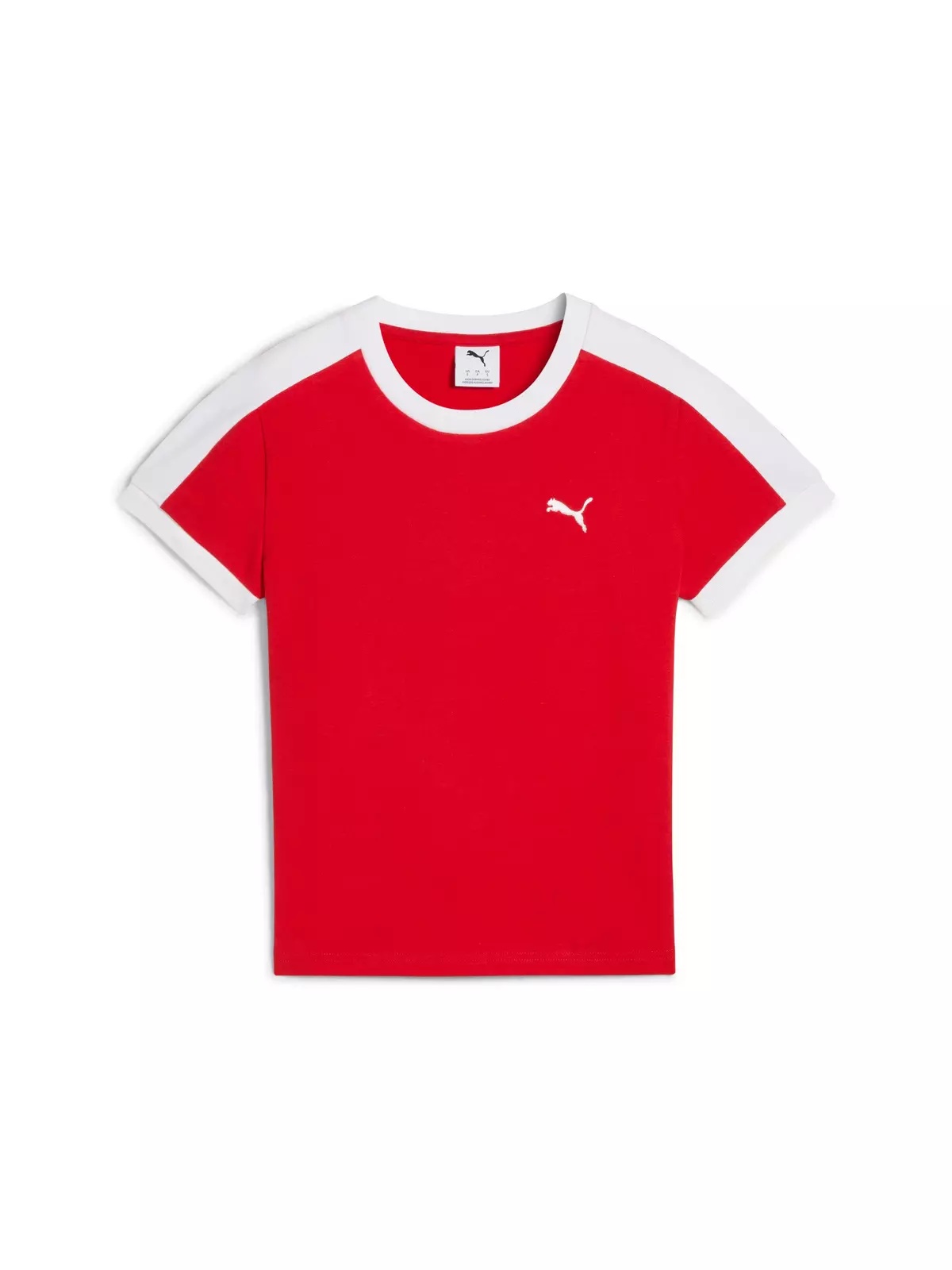 PUMA Women's T7 Slim Tee -Red - 4