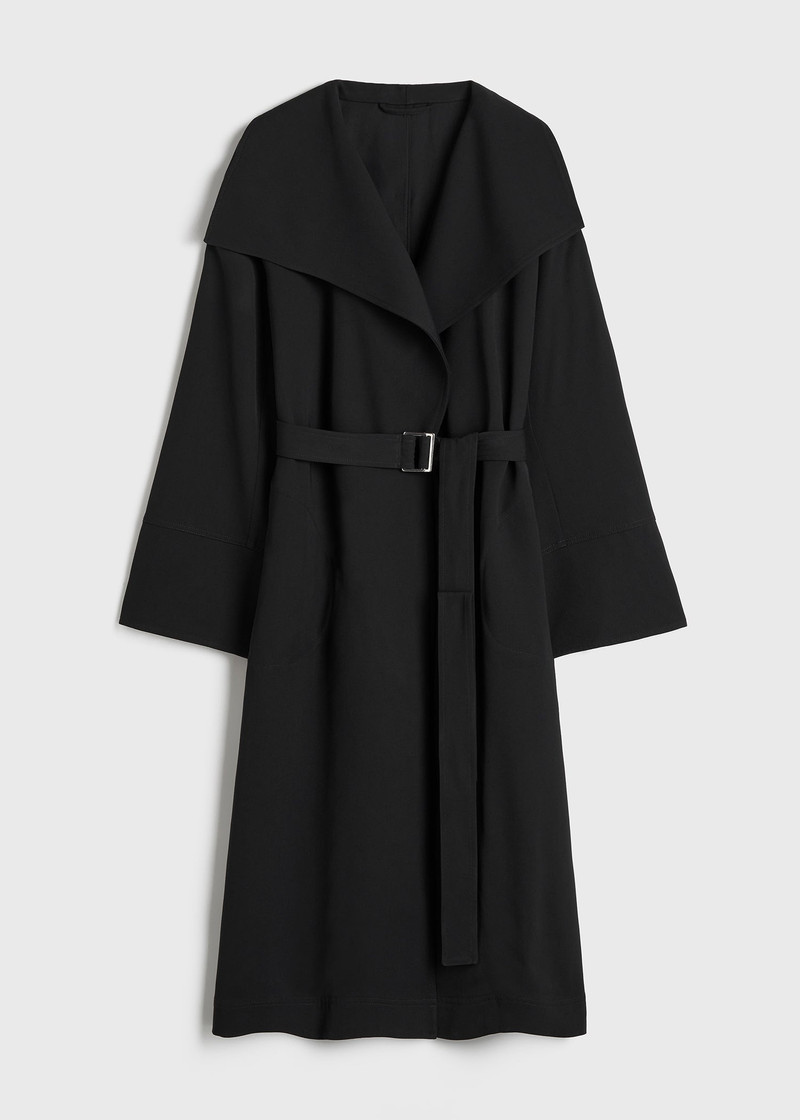 Signature twill coat black 1