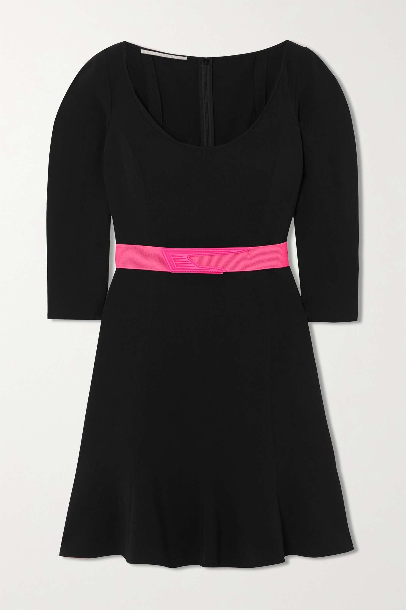 Belted crepe mini dress - 1