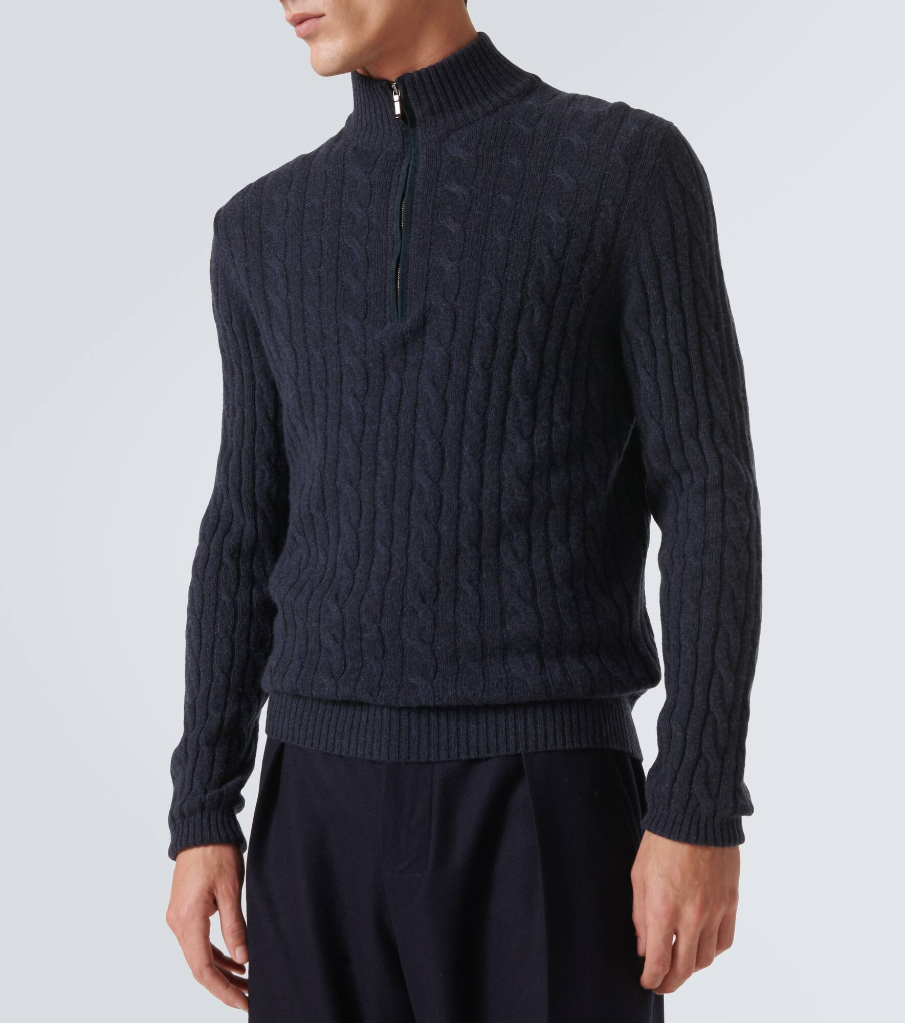 Mezzocollo Treccia cashmere sweater - 3