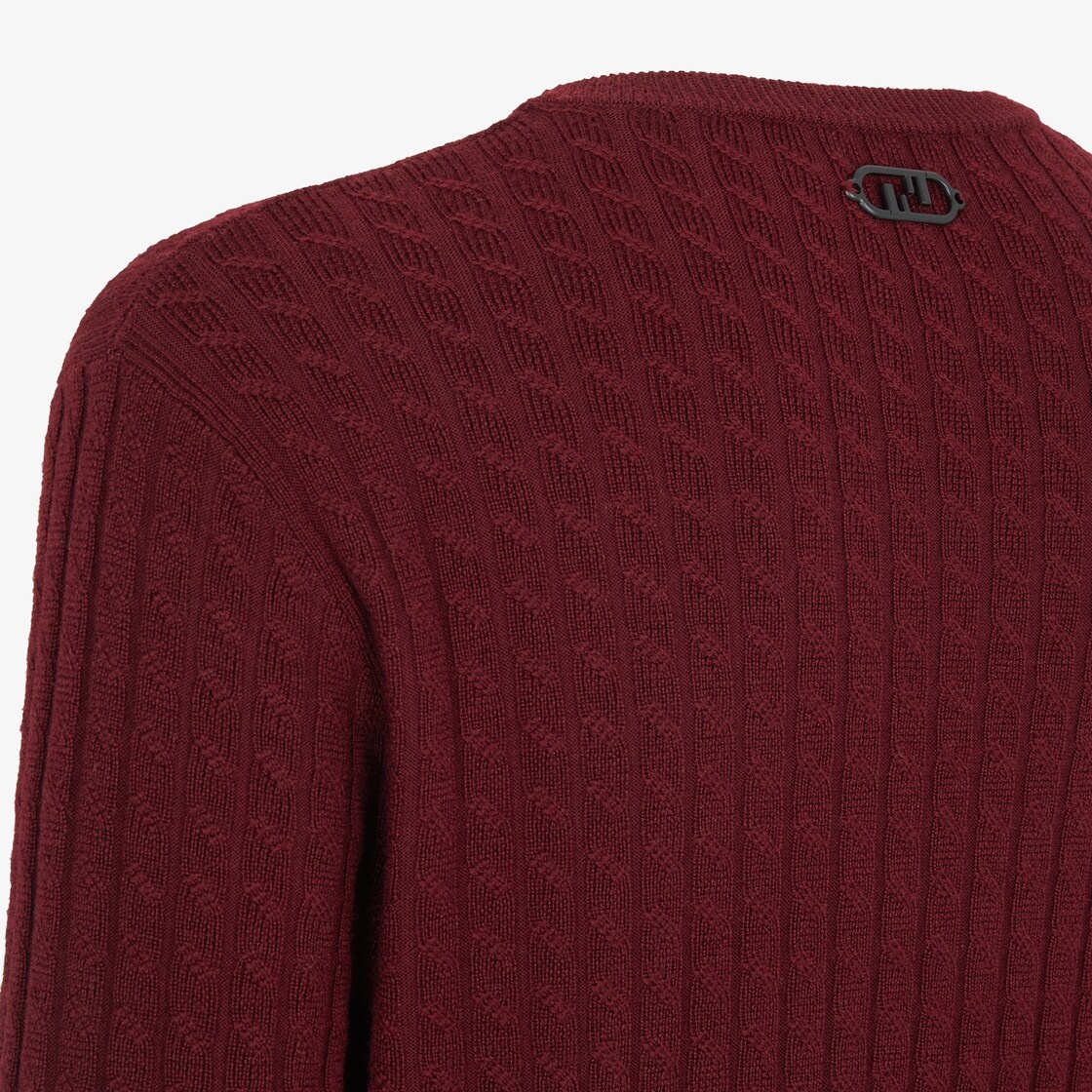 Burgundy wool jumper - 3