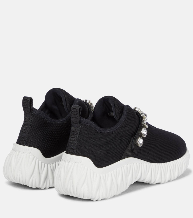 Miu Miu Embellished slip-on sneakers outlook