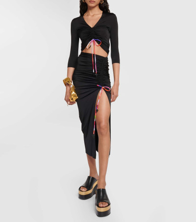 PUCCI Gathered jersey crop top outlook