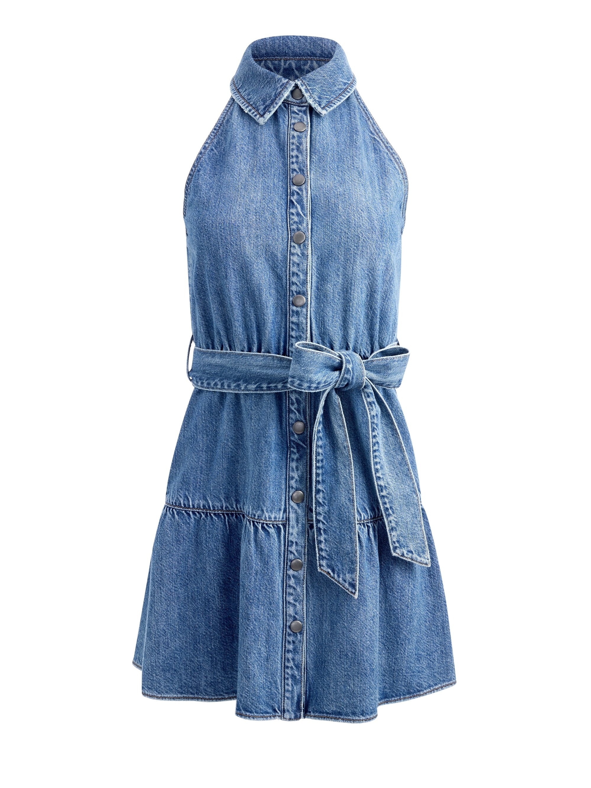 MIRANDA SLEEVELESS MINI DENIM DRESS - 1