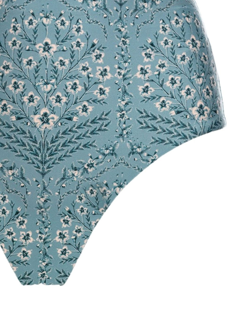 Agua by Agua Bendita Magenta Ceiba floral-print high-waist bikini bottoms outlook