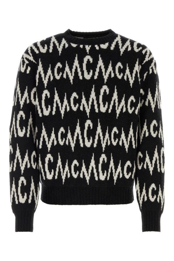 Embroidered cashmere blend sweater - 1